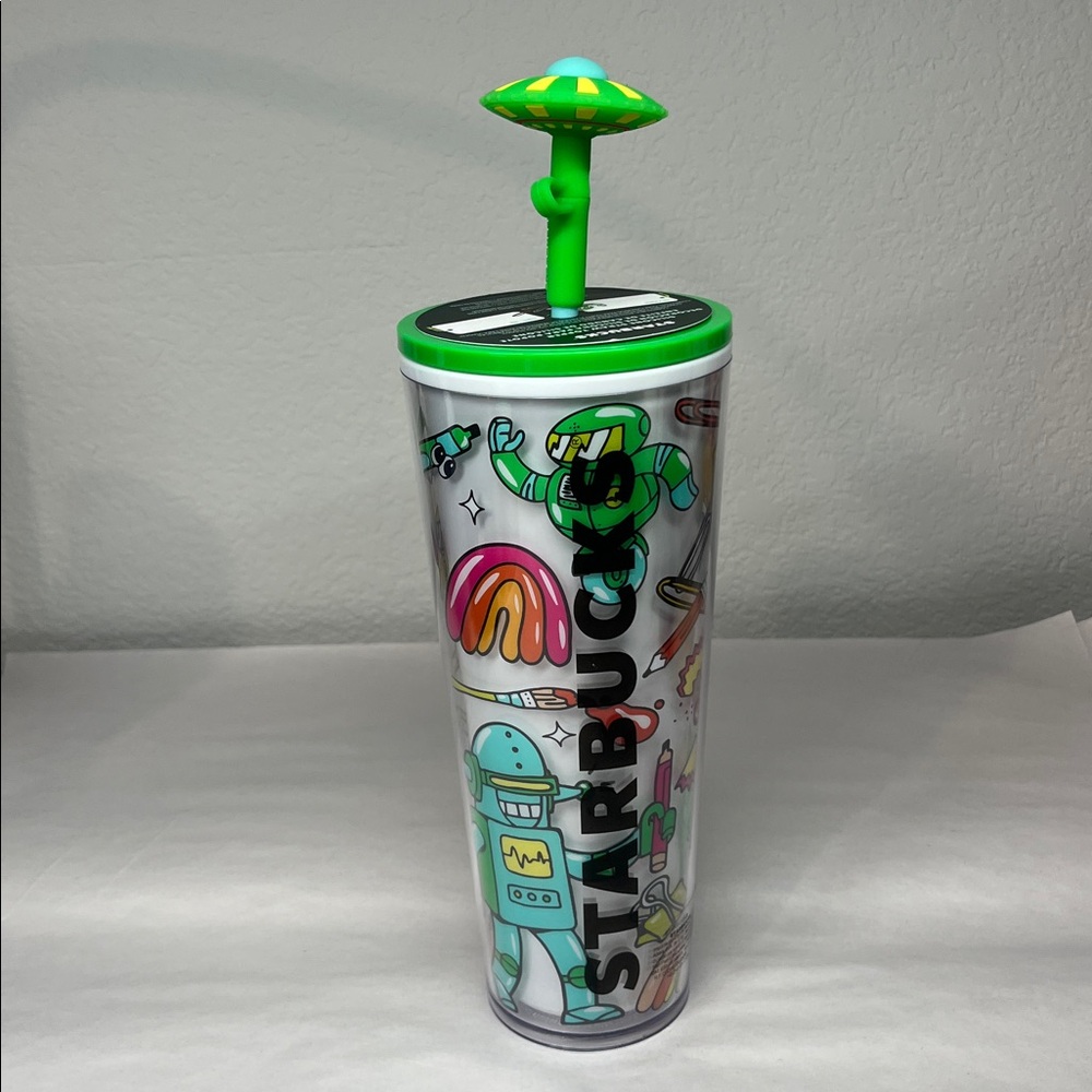 RARE NWT Starbucks Limited Edition School Design Cold Drink Tumbler
